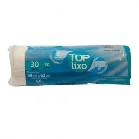 SACO DE LIXO 30LTS BRANCO 59X62 C/30