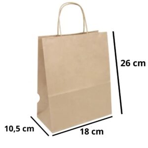 SACOLA KRAFT 18X25X10