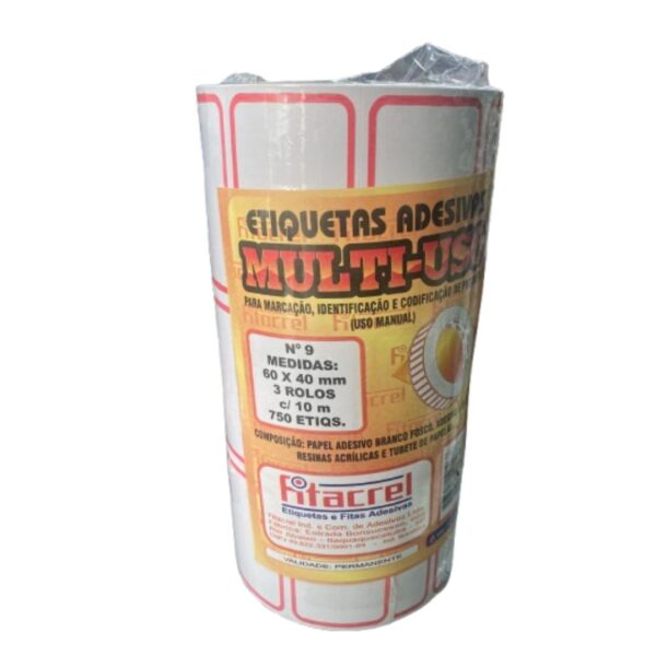 ETIQUETA N09 60X40MM C/250