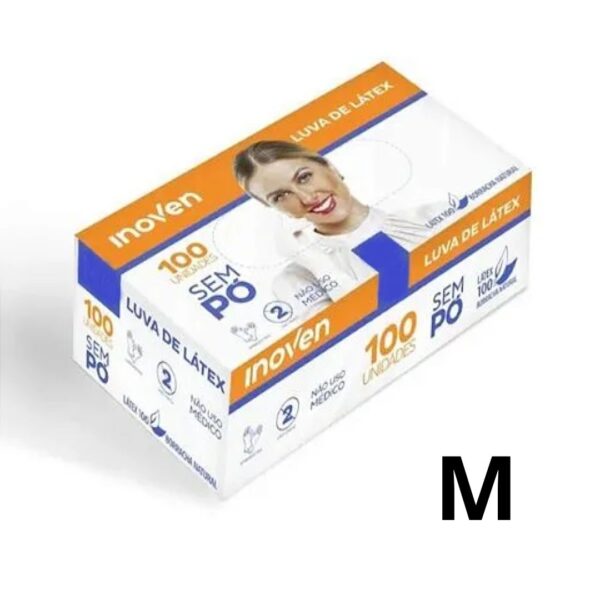 LUVA LATEX M SEM PÓ