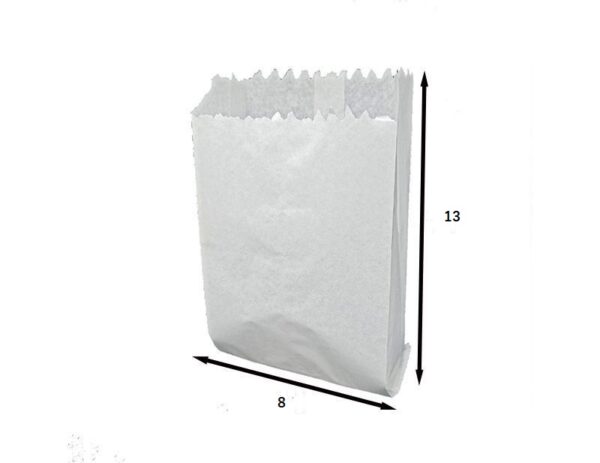 SACO PARA PIPOCA BRANCO PEQUENO C/500