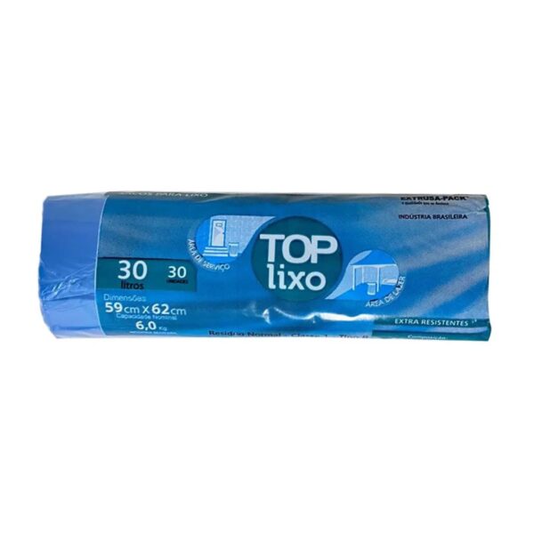 SACO DE LIXO 30LTS AZUL 59X62 C/30