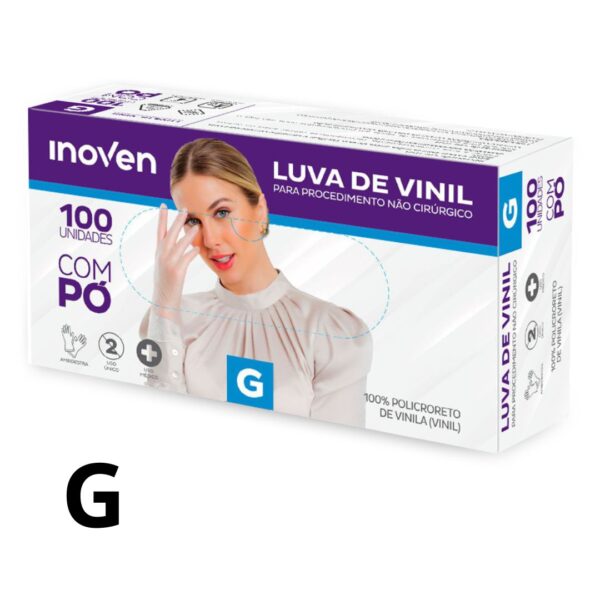 LUVA VINIL G COM PÓ