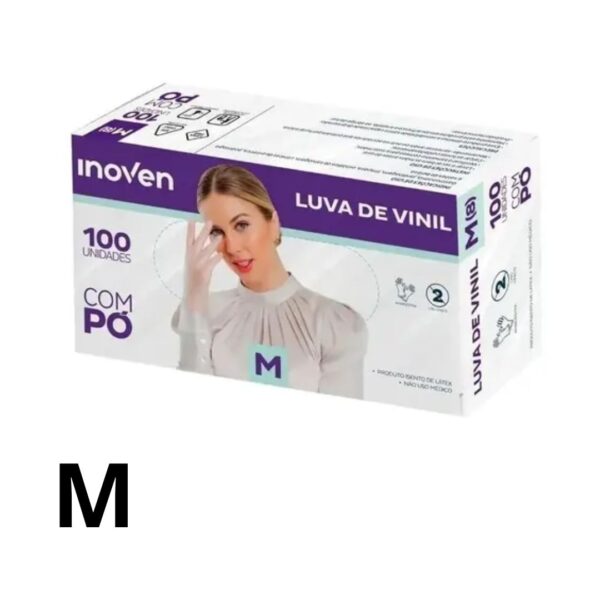 LUVA VINIL M COM PÓ