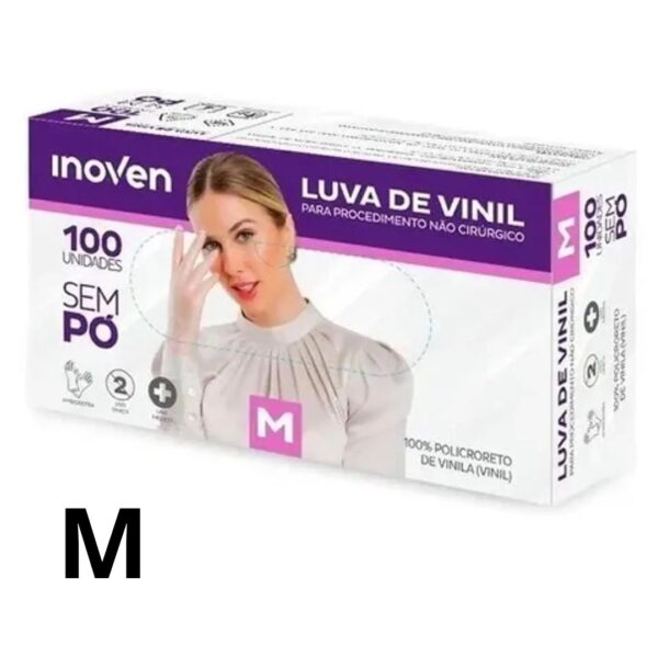 LUVA VINIL M SEM PÓ