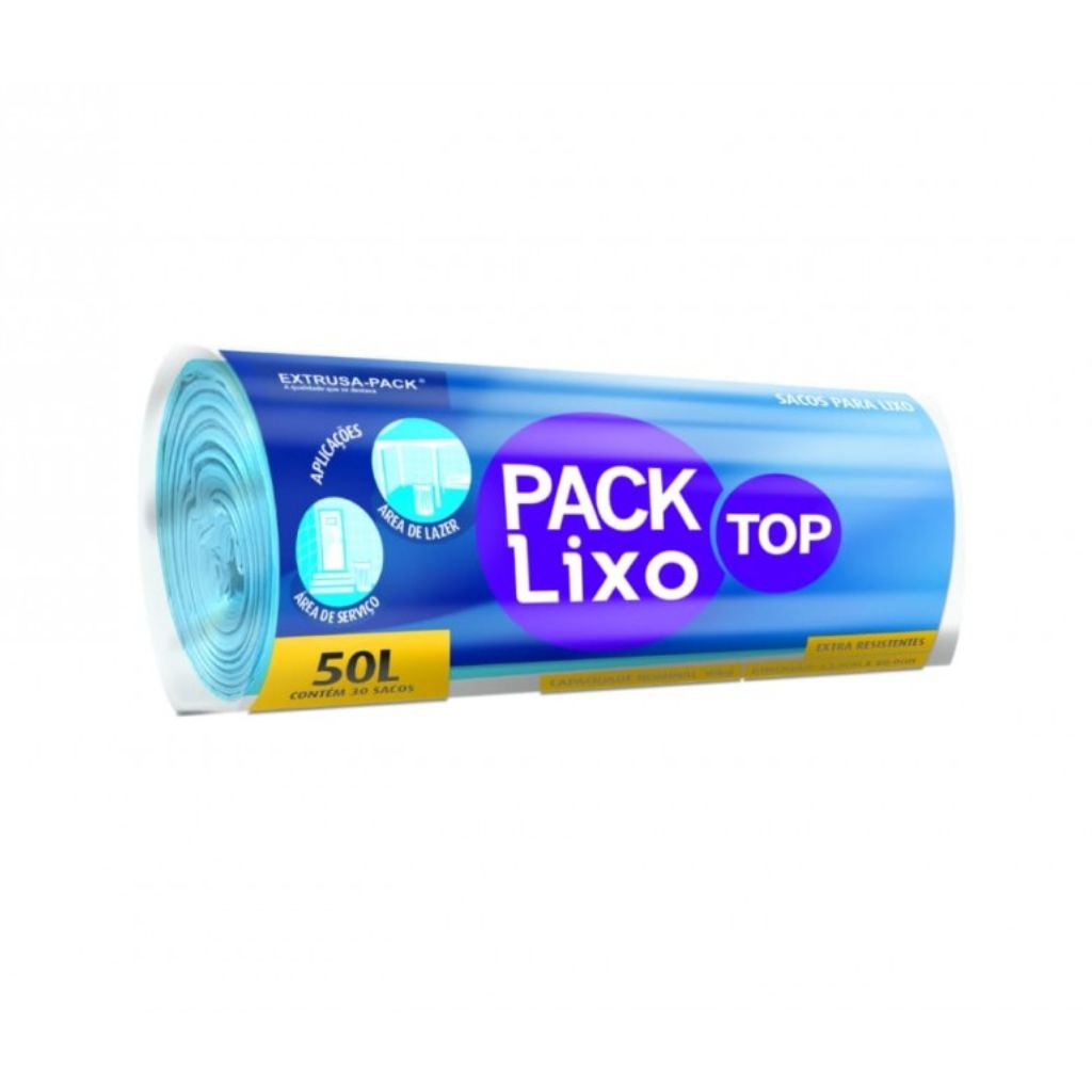 SACO DE LIXO 50LTS AZUL 63X80 C/30