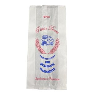 SACO PARA 6 PÃES BRANCO C/500