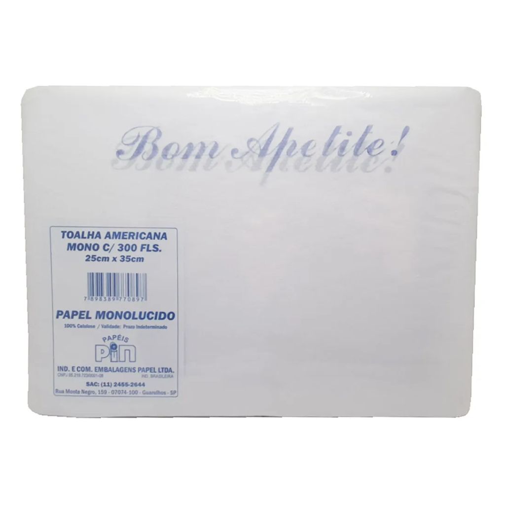 TOALHA AMERICANA LISA C/300 BRANCA 25X35