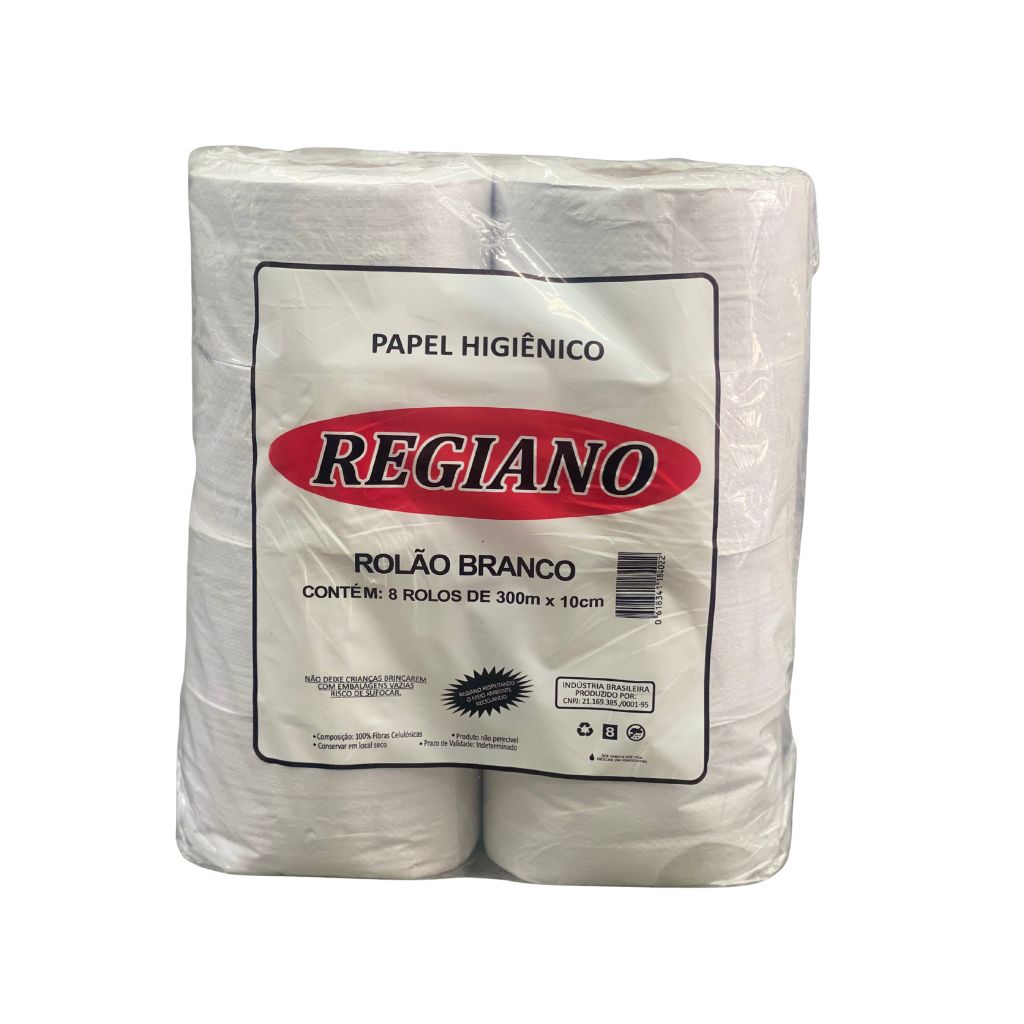 PAPEL HIGIENICO C/8 ROLOS BRANCO 300MTS