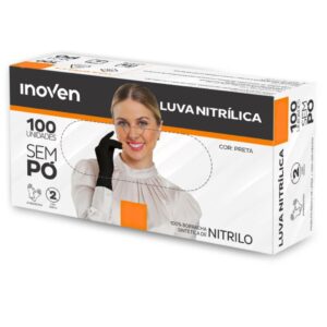 LUVA NITRILICA PRETA GG SEM PÓ