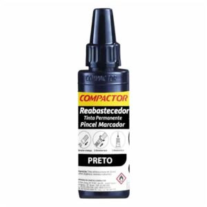 TINTA COMPACTOR PRETA P/PINCEL MARCADOR 30ML