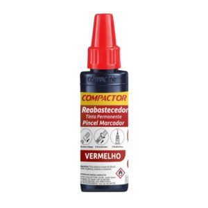 TINTA COMPACTOR VERMELHA P/PINCEL MARCADOR 30ML