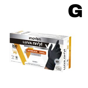 LUVA NIVYL PRETA G SEM PÓ