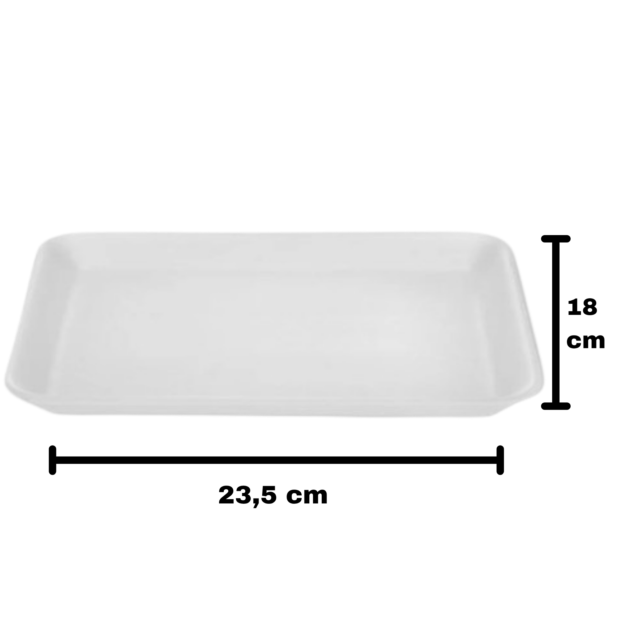 BANDEJA DE ISOPOR RASA BR3
