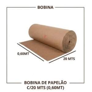 BOBINA DE PAPELÃO C/20 MTS (0,60MT)